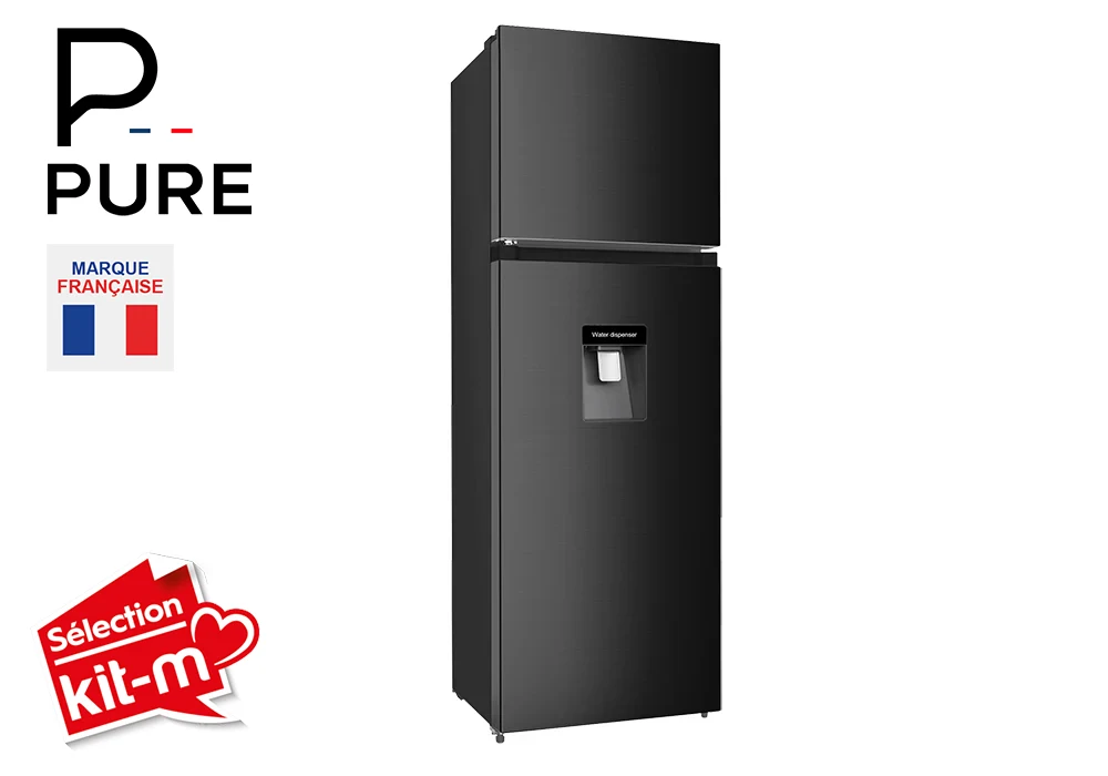Réfrigérateur 2 Portes Dark Inox 257L PURE